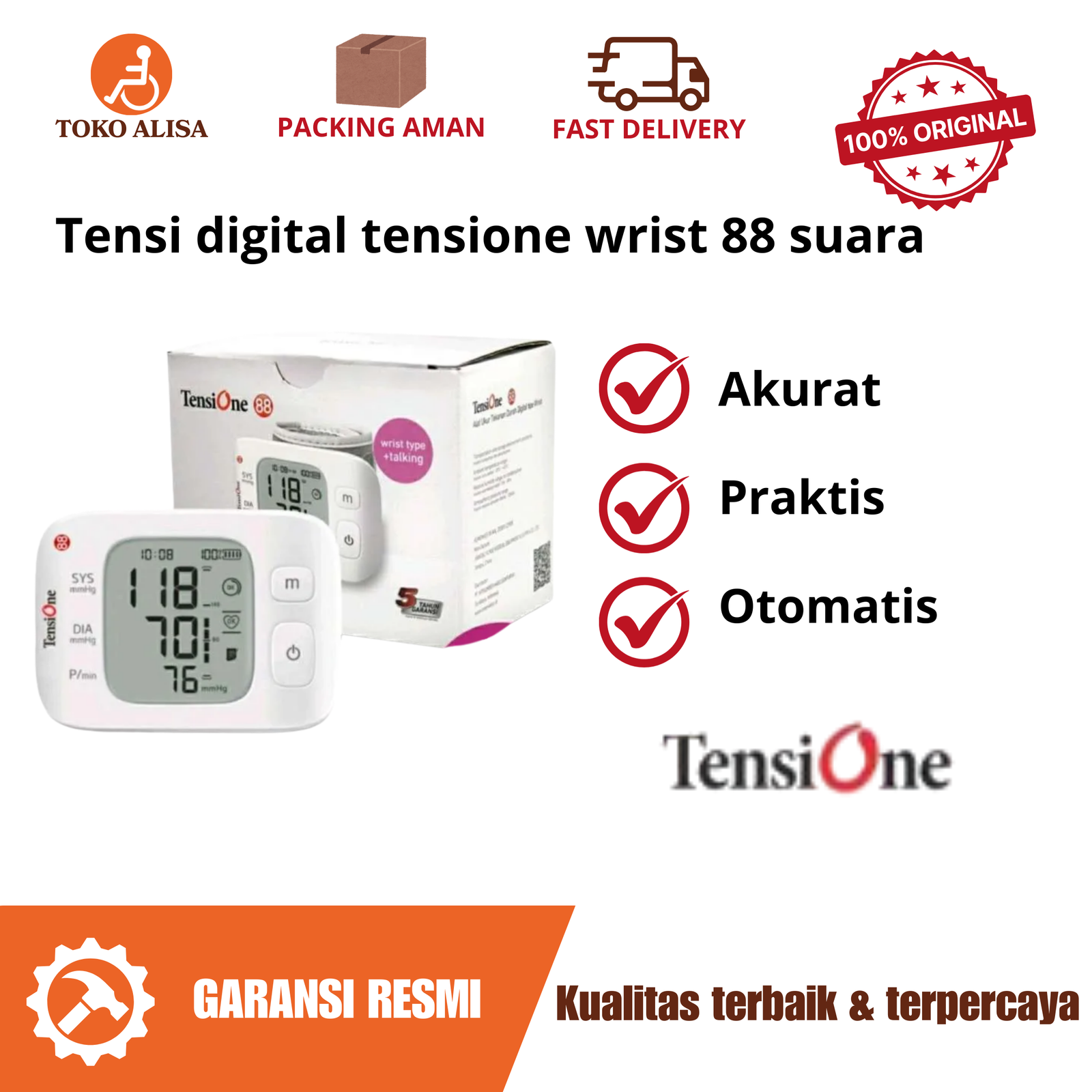 Tensi digital tensione wrist 88 suara